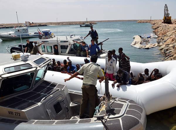 The boat sank off the coast of Tunisia, the country's El-Kitif port in the Tunisian town of Ben Guerdane in only  40 kilometres west of the Libyan border. This picture shows former migrants travelling by boat in 2015. (Picture: Getty Images)