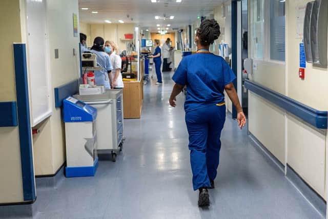 A general view of staff on a NHS hospital ward. Picture: Jeff Moore/PA Wire