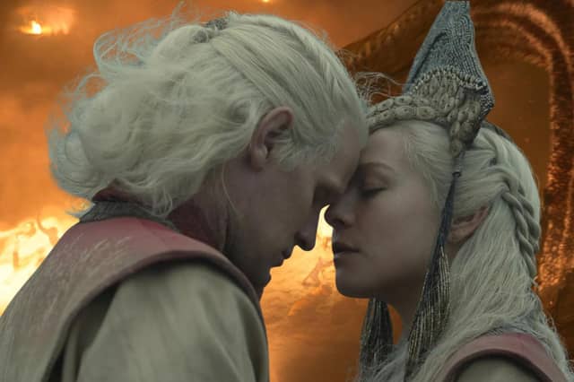 Matt Smith and Emma D'Arcy in House of the Dragon. Picture: HBO