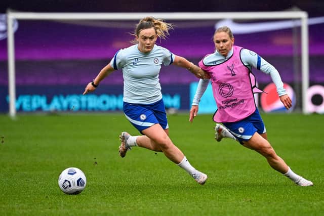 Chelsea's Scottish forward Erin Cuthbert (left) has missed out.