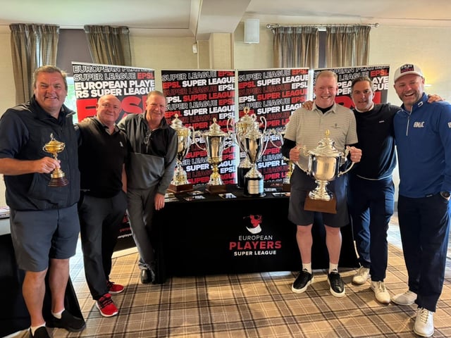 Left to right – Ryder Cup player Steve Richardson; footballers Steve McMahon, Ronnie Whelan, Steve Staunton, and Jason McAteer; and Westlife star Brian McFadden.
