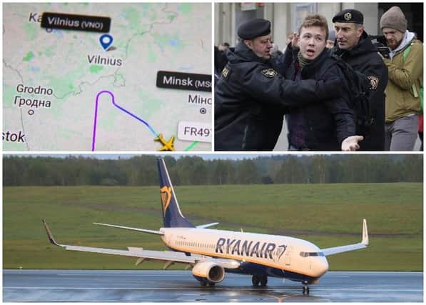 Dominic Raab has not ruled out Russian involvement in the hijacking of a Ryanair plane (Getty, PA)