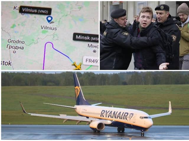Dominic Raab has not ruled out Russian involvement in the hijacking of a Ryanair plane (Getty, PA)