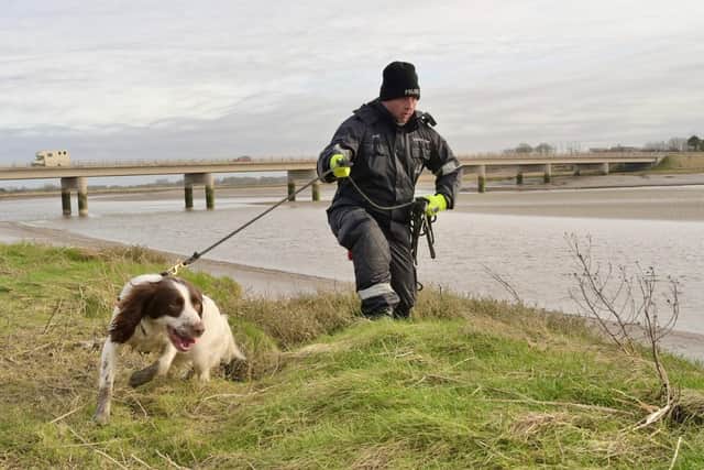 The mother-of-two's phone was later discovered on a bench still connected to a work call, with her springer spaniel also found running loose.