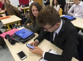 Children’s Commissioner for England, Dame Rachel de Souza, said that she supported Williamson’s plan to formally ban smartphones in schools (Photo: PATRICK HERTZOG/AFP via Getty Images)