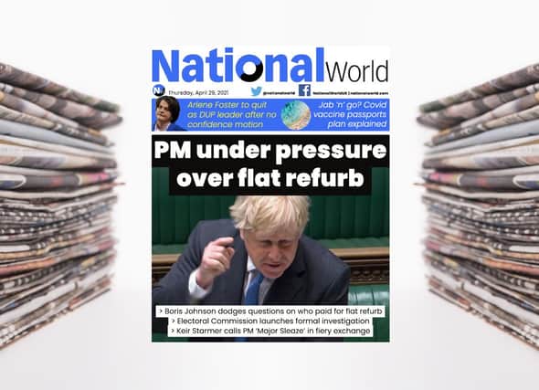 The digital front page of NationalWorld for 29 April