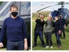 Tom Cruise poses with fans as star arrives by helicopter for Mission Impossible filming in Leighton Buzzard