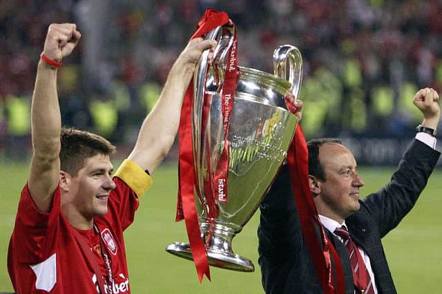 Rafa Benitez won the Champions League with Liverpool in 2005.