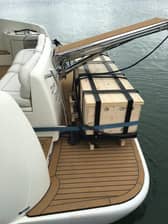 A coffin used at burials at sea