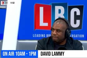 David Lammy was presenting his LBC radio show when Jean said he could not be English and Afro-Carribean.