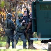 Law enforcement officials conducted a manhunt following the mass shooting in Maine. (Picture: Joe Raedle/Getty Images)