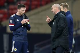 Scotland boss Steve Clarke deployed skipper Andy Robertson at right wing back during Wednesday's 2-0 defeat do Denmark in Copenhagen