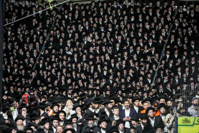 The event was the first mass religious gathering to be held legally since Israel lifted nearly all restrictions related to the coronavirus pandemic (Photo: JALAA MAREY/AFP via Getty Images)