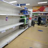 Scenes in supermarkets resemble those seen at the height of the pandemic in 2020 (Picture: Getty Images)