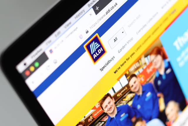 Shoppers are being urged to check websites carefully before buying Christmas presents online. Aldi does have an official website, (pictured), but it is used only to advertise their products and deals, and shoppers are not able to buy through it.