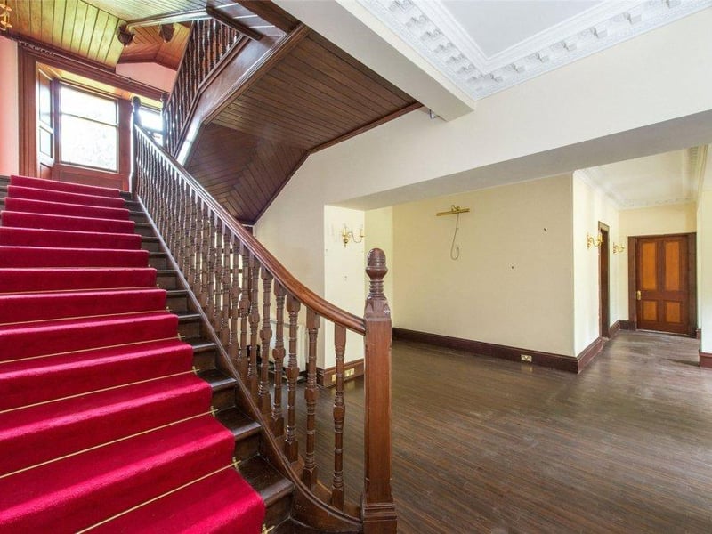 Reception hall and staircase.
