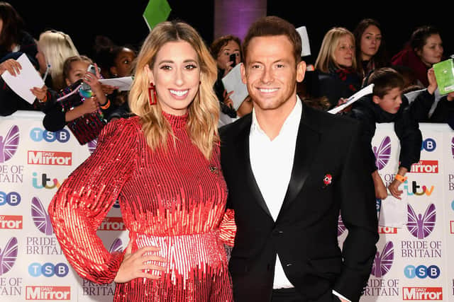 Mum-of-three and Loose Woman Stacey Solomon pictured with fiancée Joe Swash (Getty Images)