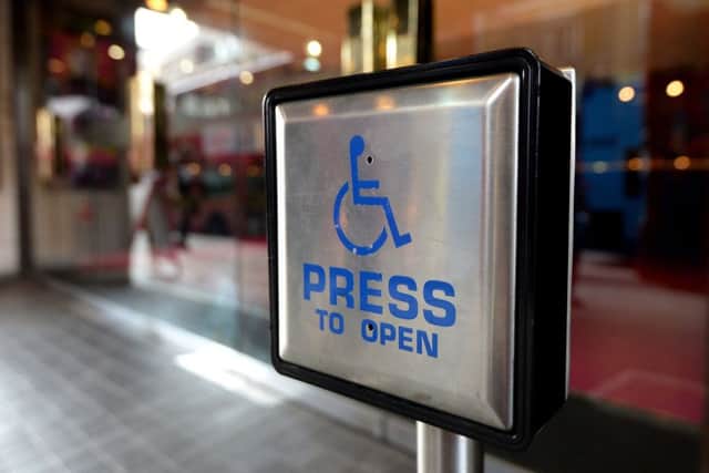 A disabled entrance door button. (Picture: PA Wire/PA Images)